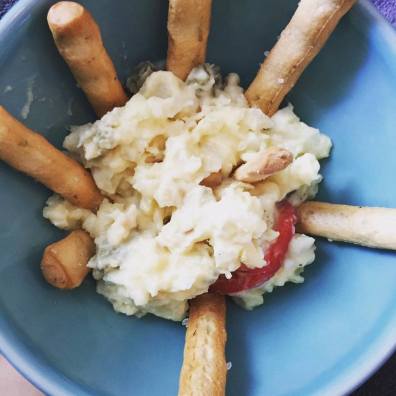 Kartoffelsalat, ganz frei von Ei - dank der Lupinen-Mayonnaise von Made with Luve